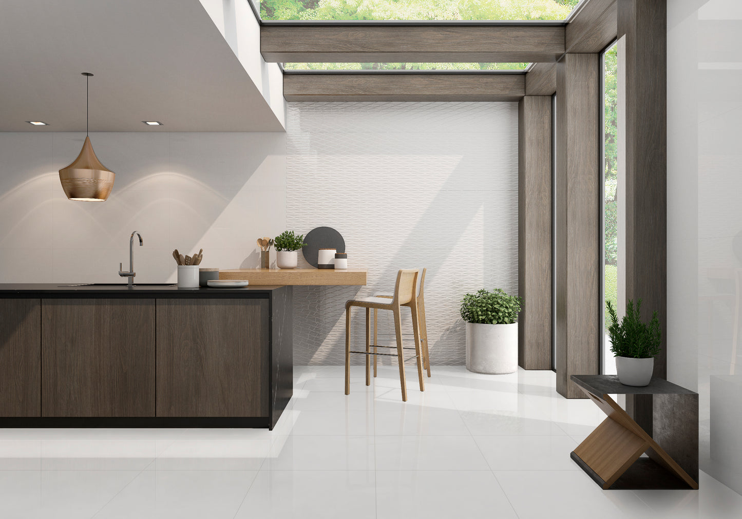 Betonlook Fliser Ice Hvid