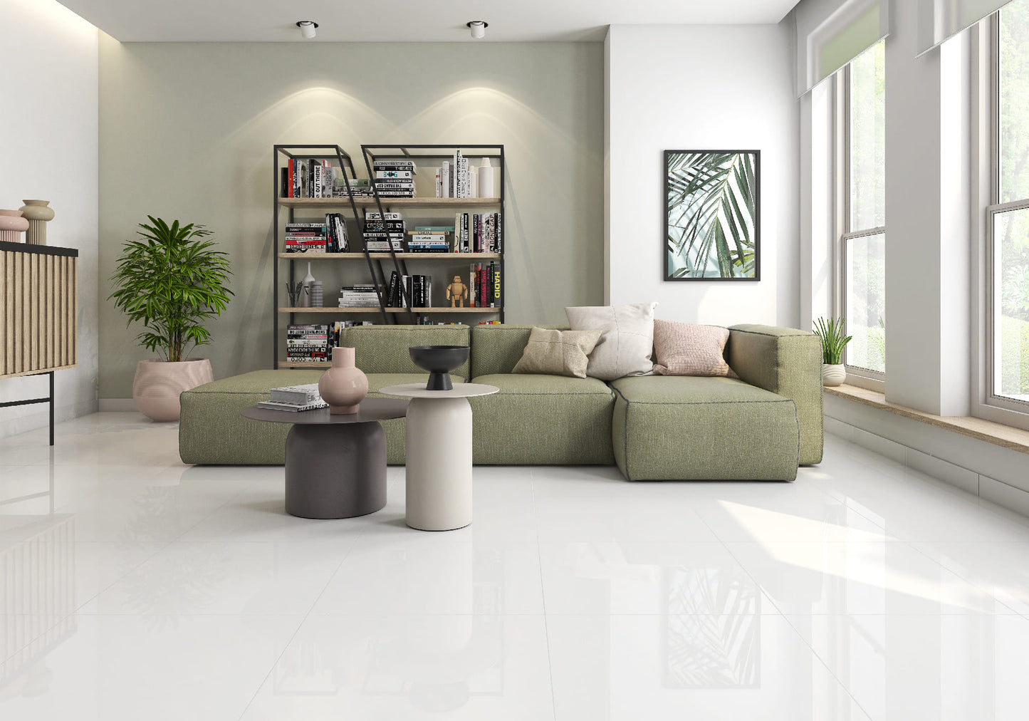 Betonlook Fliser Ice Hvid