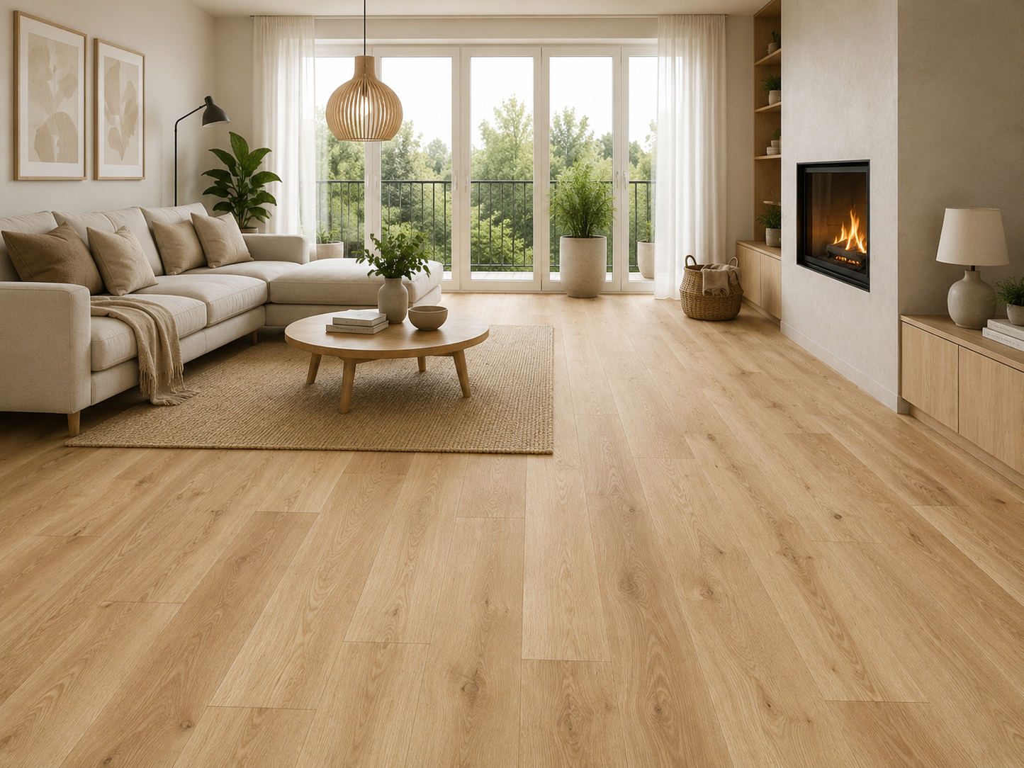 LVT Elite Large Vinyl Klik Med Kork -Plank er Lys Natur 185