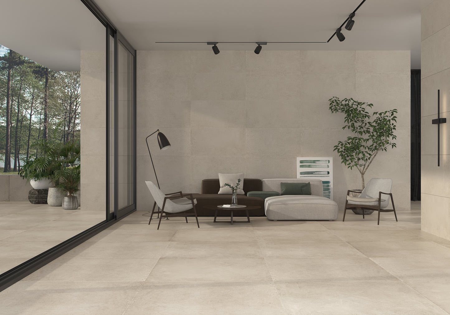 Betonlook Fliser Besana Sand