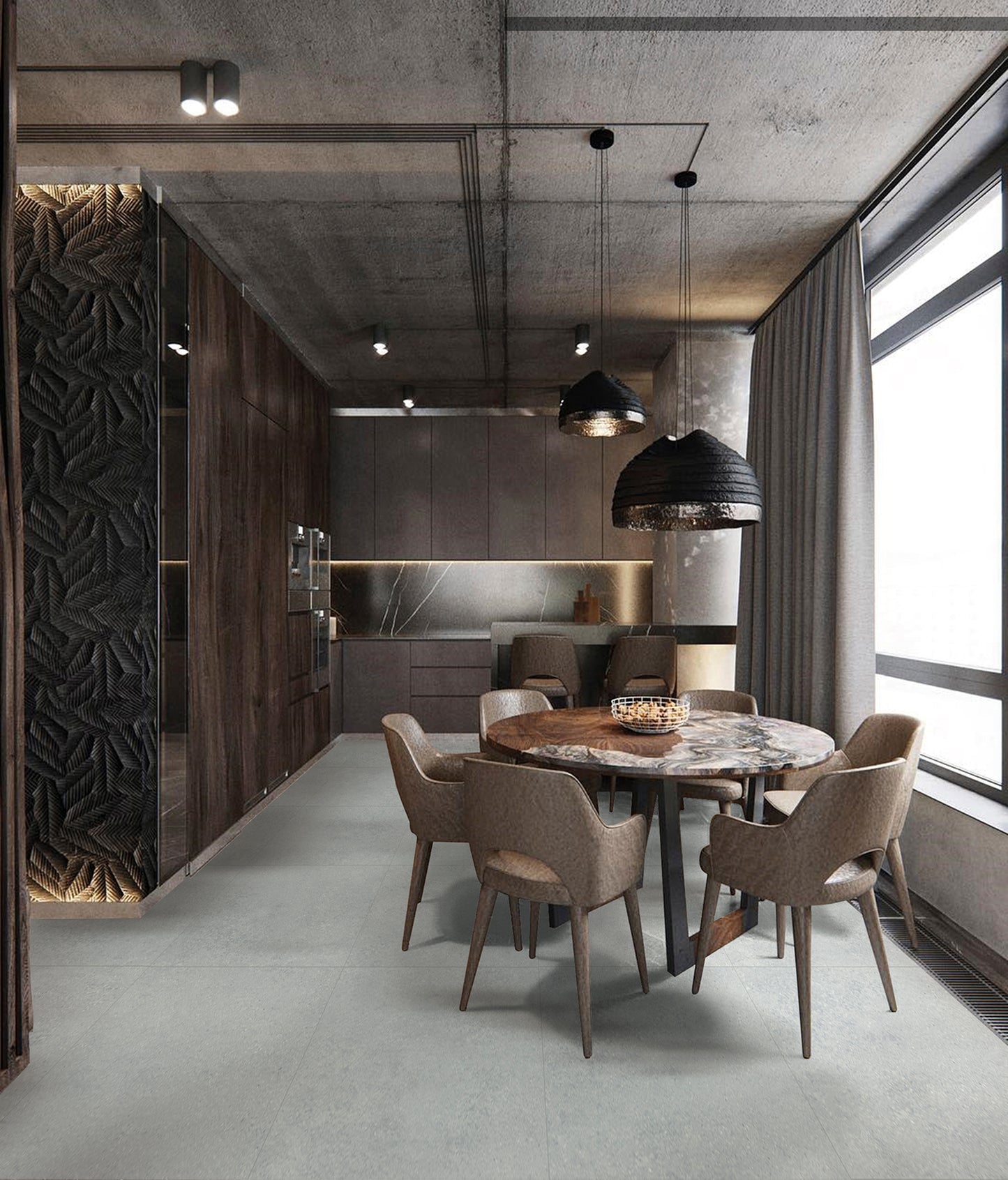 Block Grey Betonlook Flise
