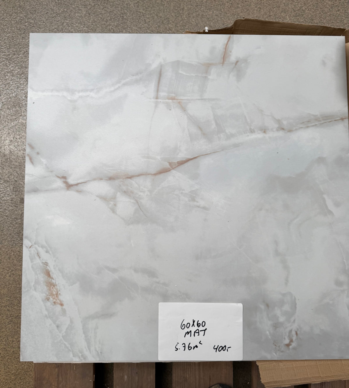 Rest Fliser Marmorlook 60x60 Satin