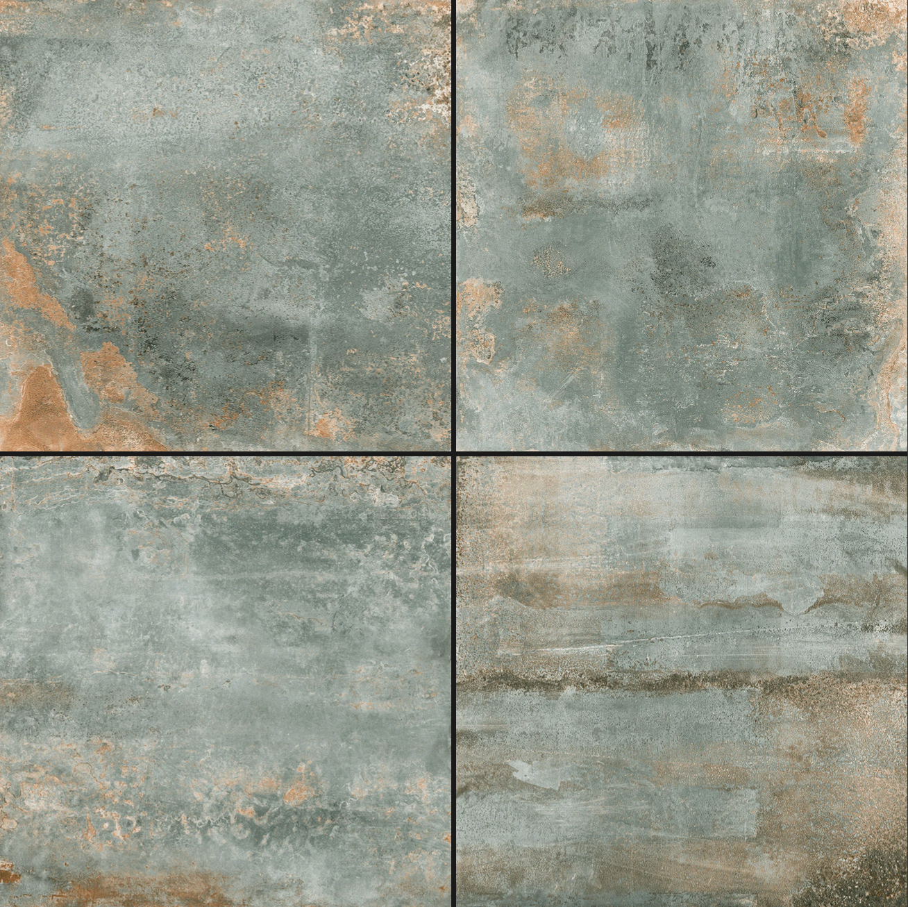 Oxyde Turquoise Metal Flise
