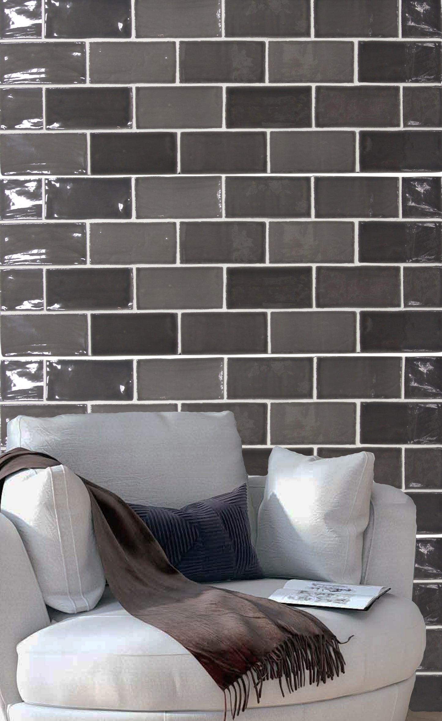 Vægfliser Dark Grey HM 7,5x15