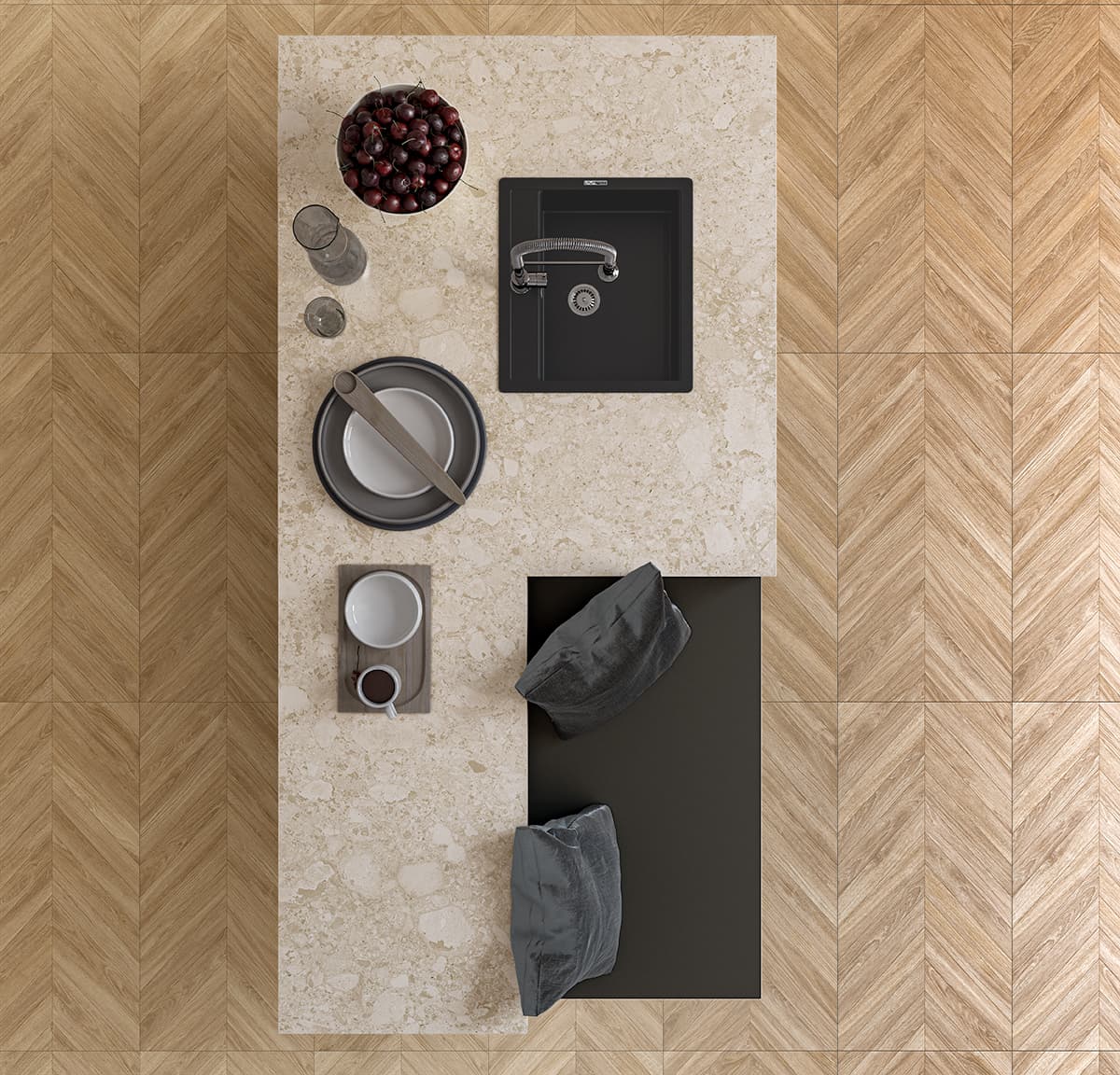 Trælook Fliser Loire Maple