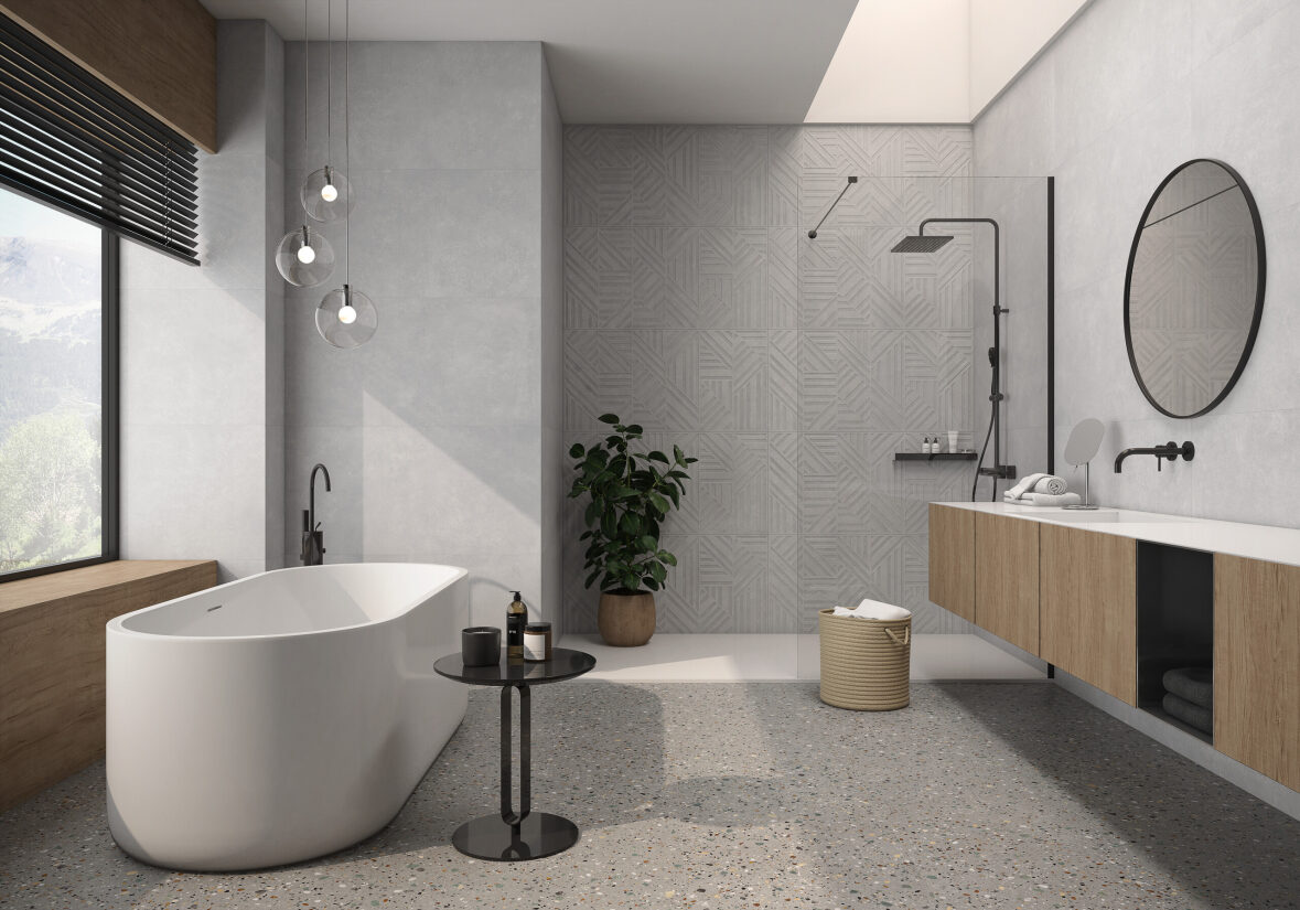 Terrazzo Fliser Gobi Grå