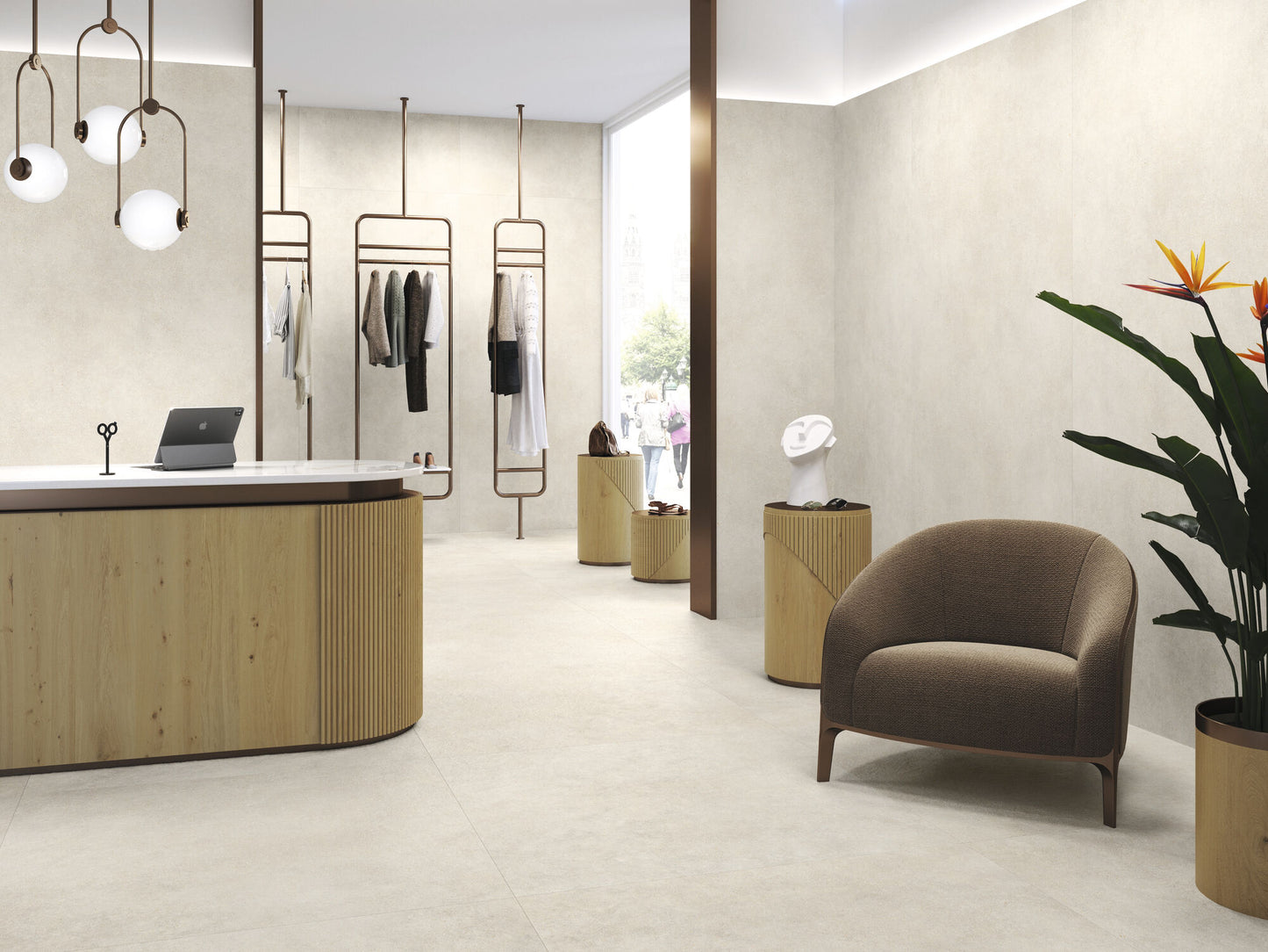 Stenlook Fliser Asphalt Off White