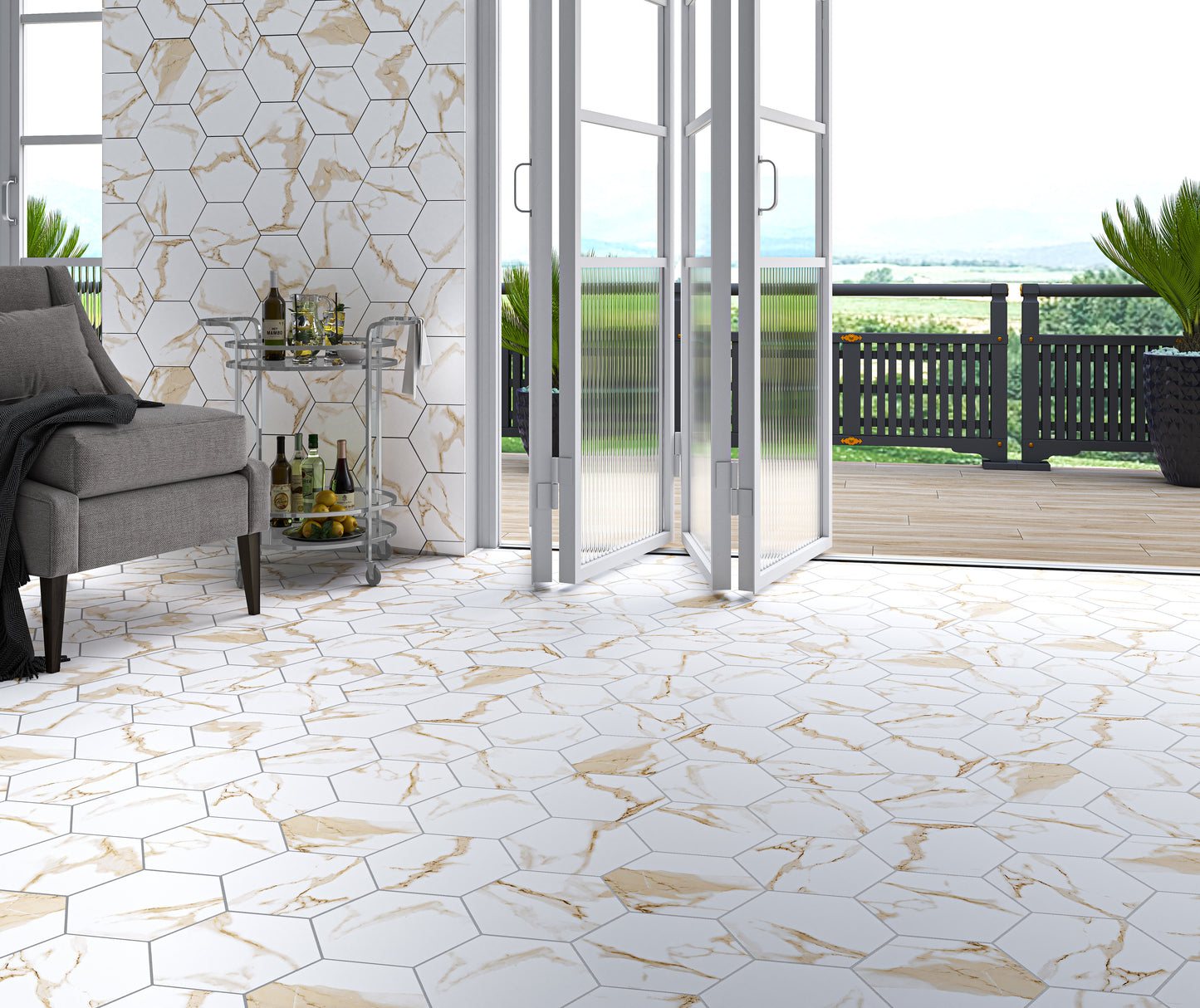 Casablanca Gold Marmor Flise