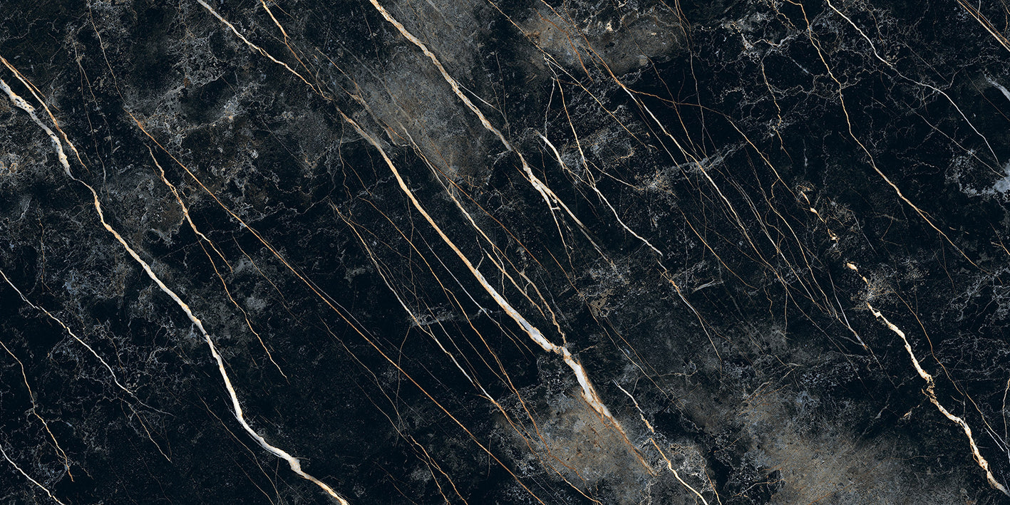 Negro Gold Sort Marmor Flise