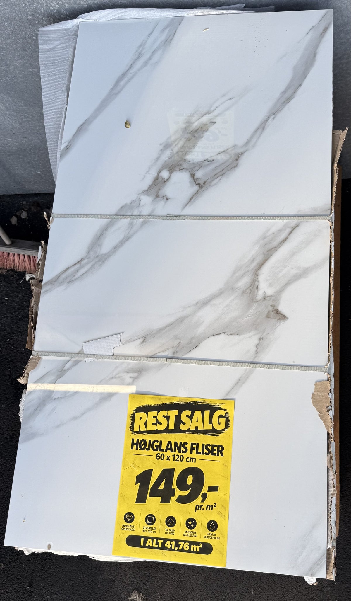 Rest Fliser 60x120 Højglans