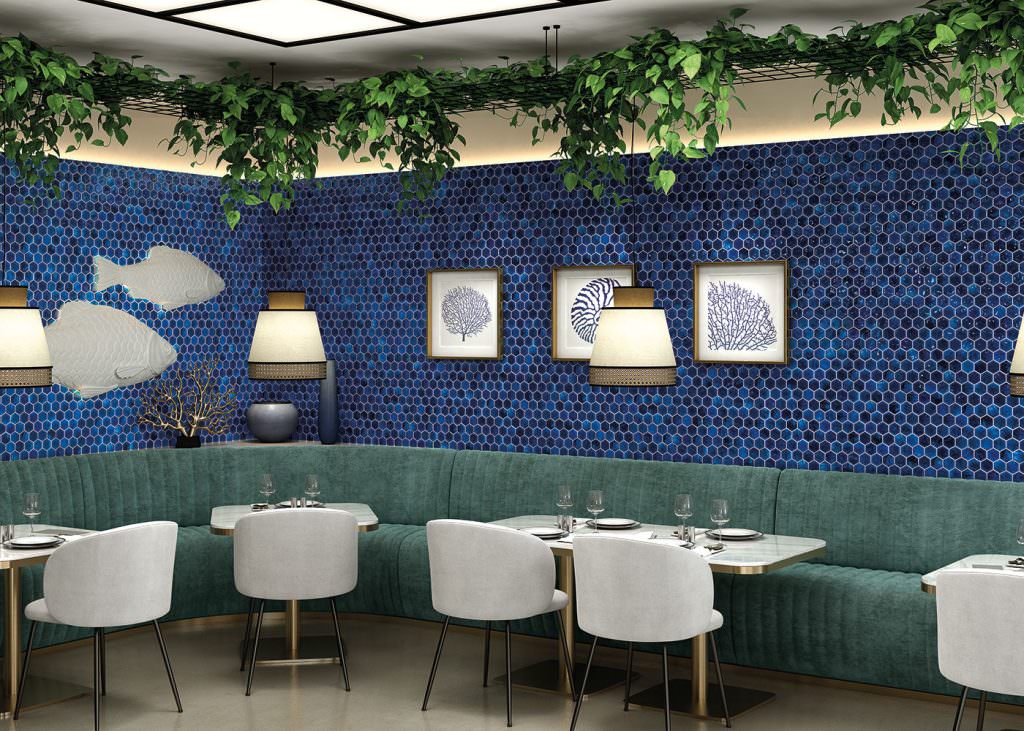 Vægfliser Mosaik Mykonos Blue