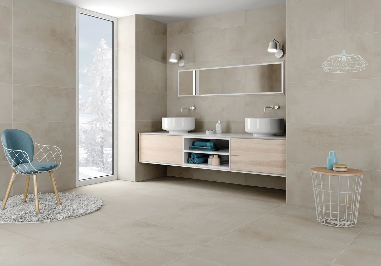 Betonlook Fliser Elder Taupe
