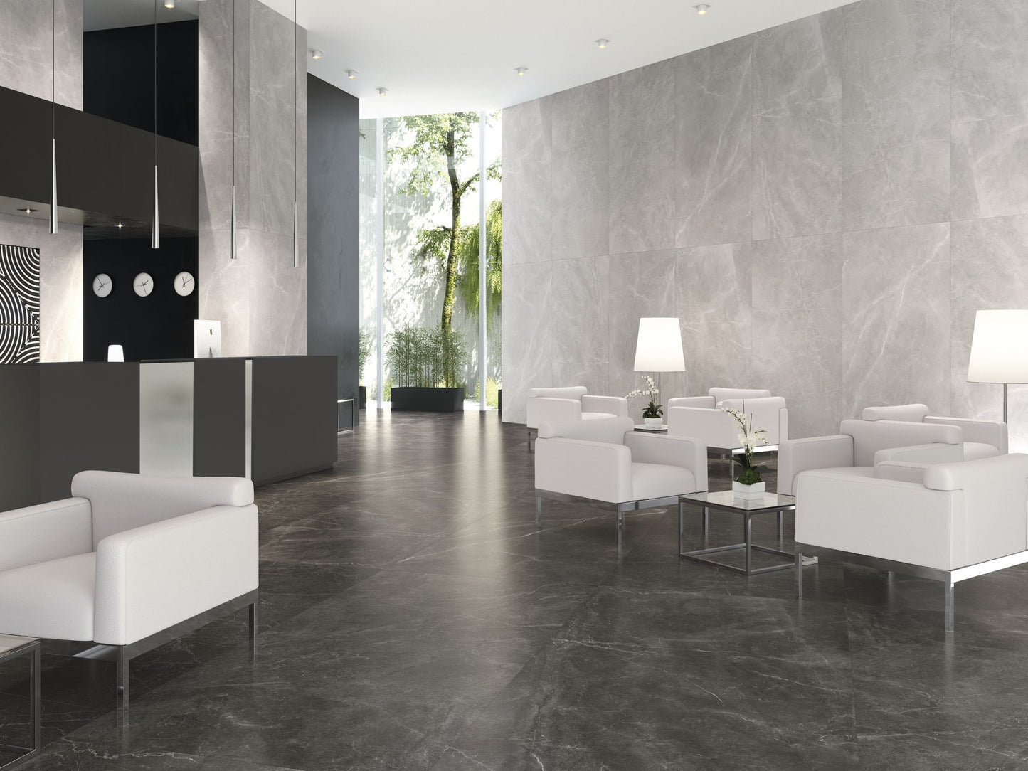 Marmorlook Fliser Bayona Silver