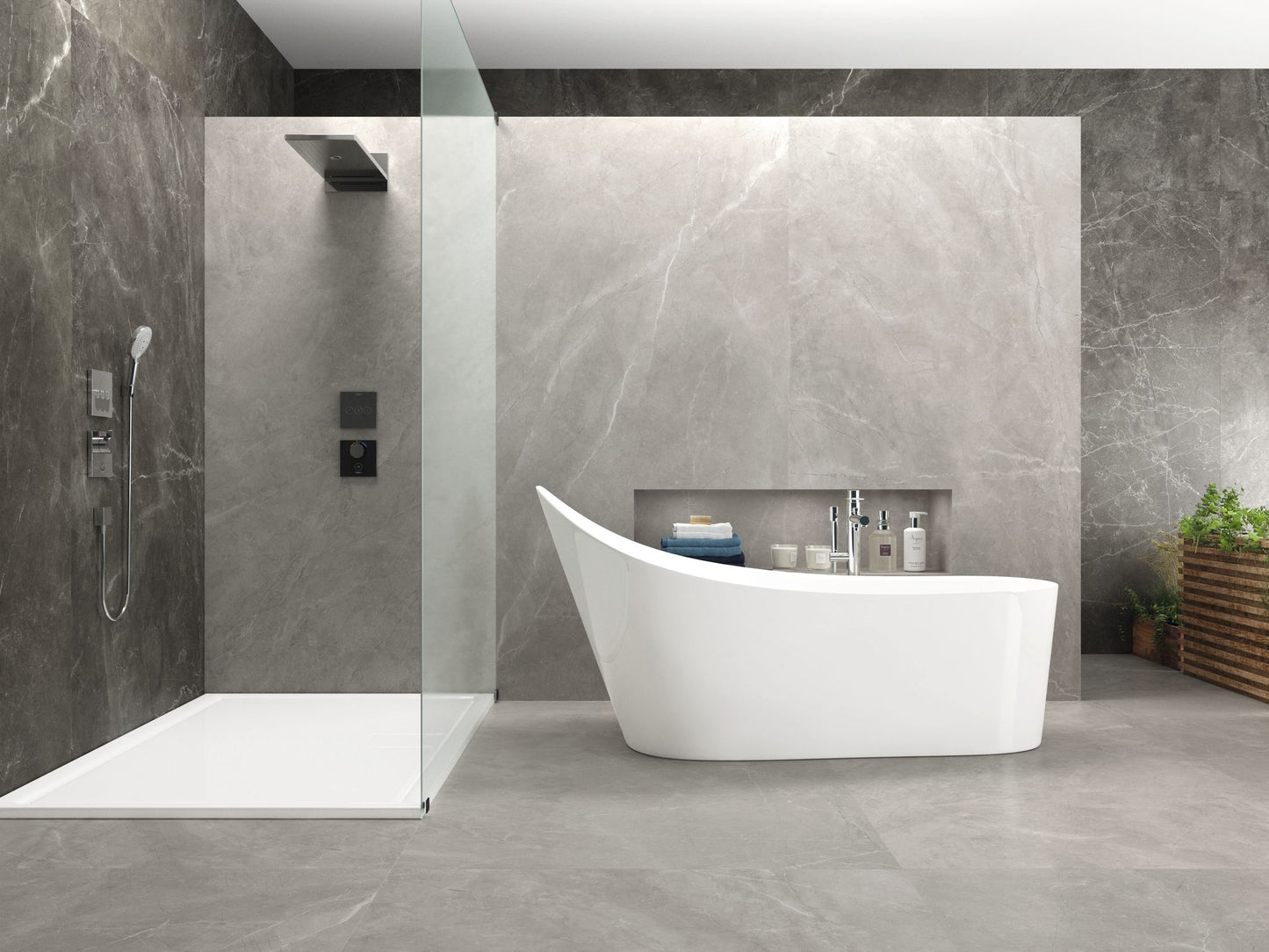 Marmorlook Fliser Bayona Silver
