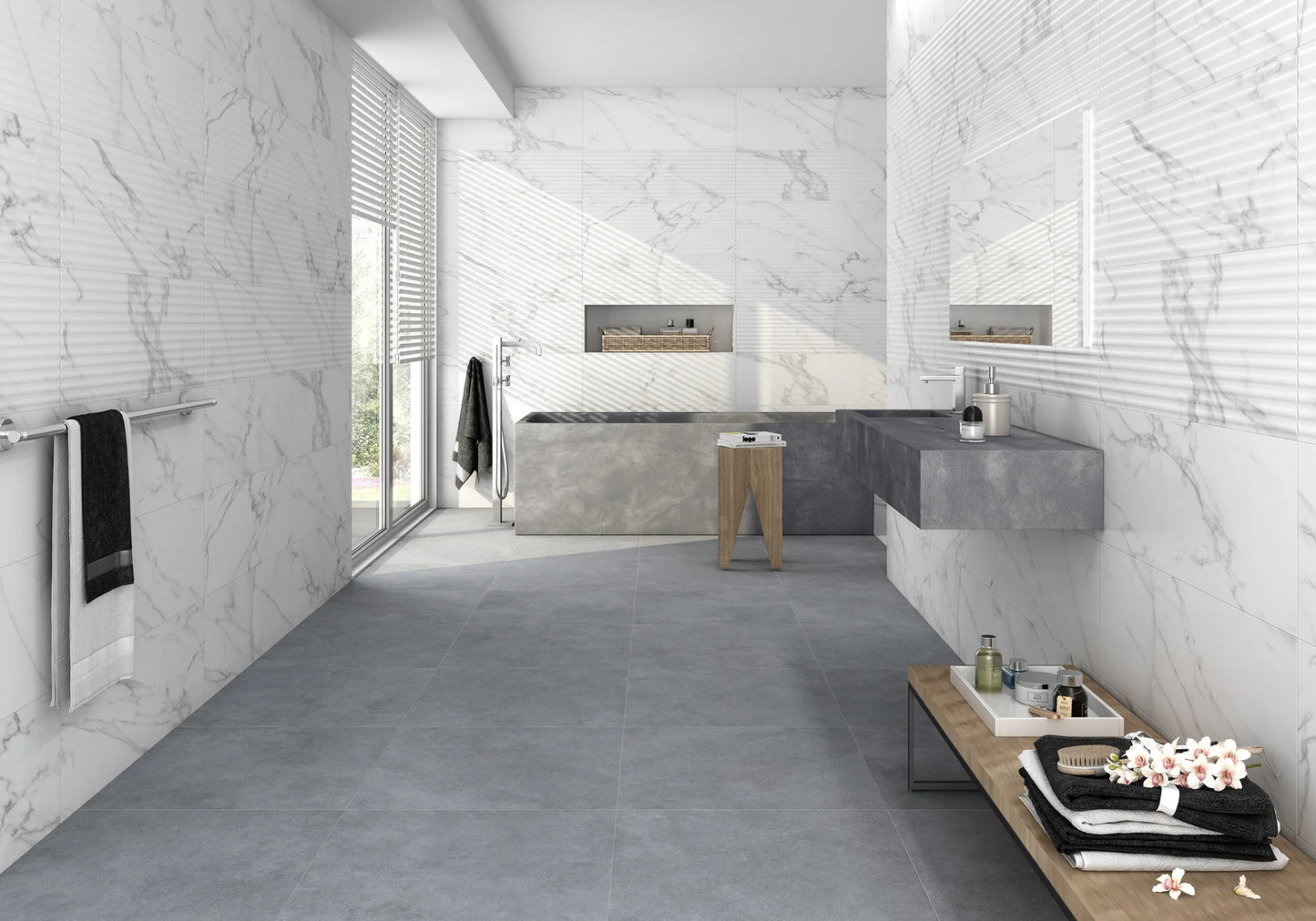 Betonlook Fliser Valdivia Gris