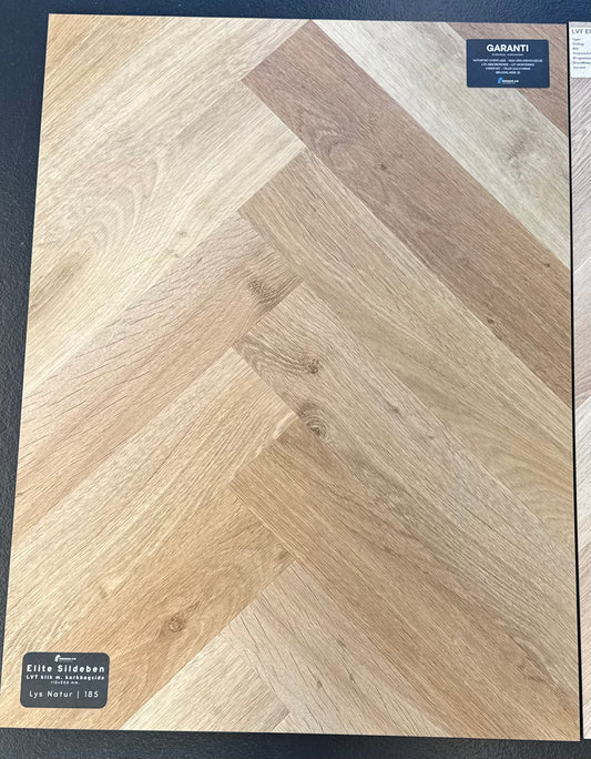 LVT Elite Vinyl Klik Med Kork - Sildeben Lys Natur 185