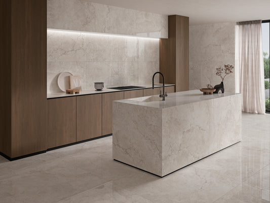 Marmorlook Fliser Bruma Bone