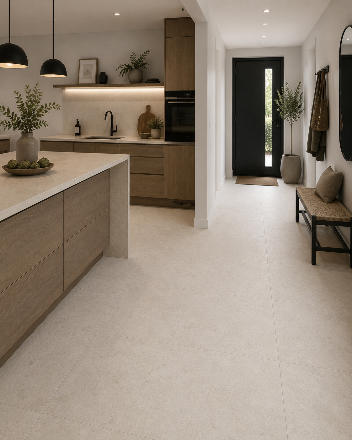 Betonlook Fliser Persia Blanco