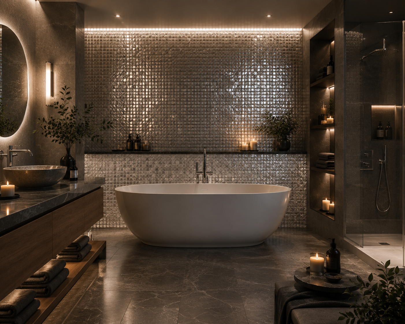 Vægfliser Mosaik Elegance Luxury Silver