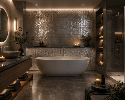 Vægfliser Mosaik Elegance Luxury Silver