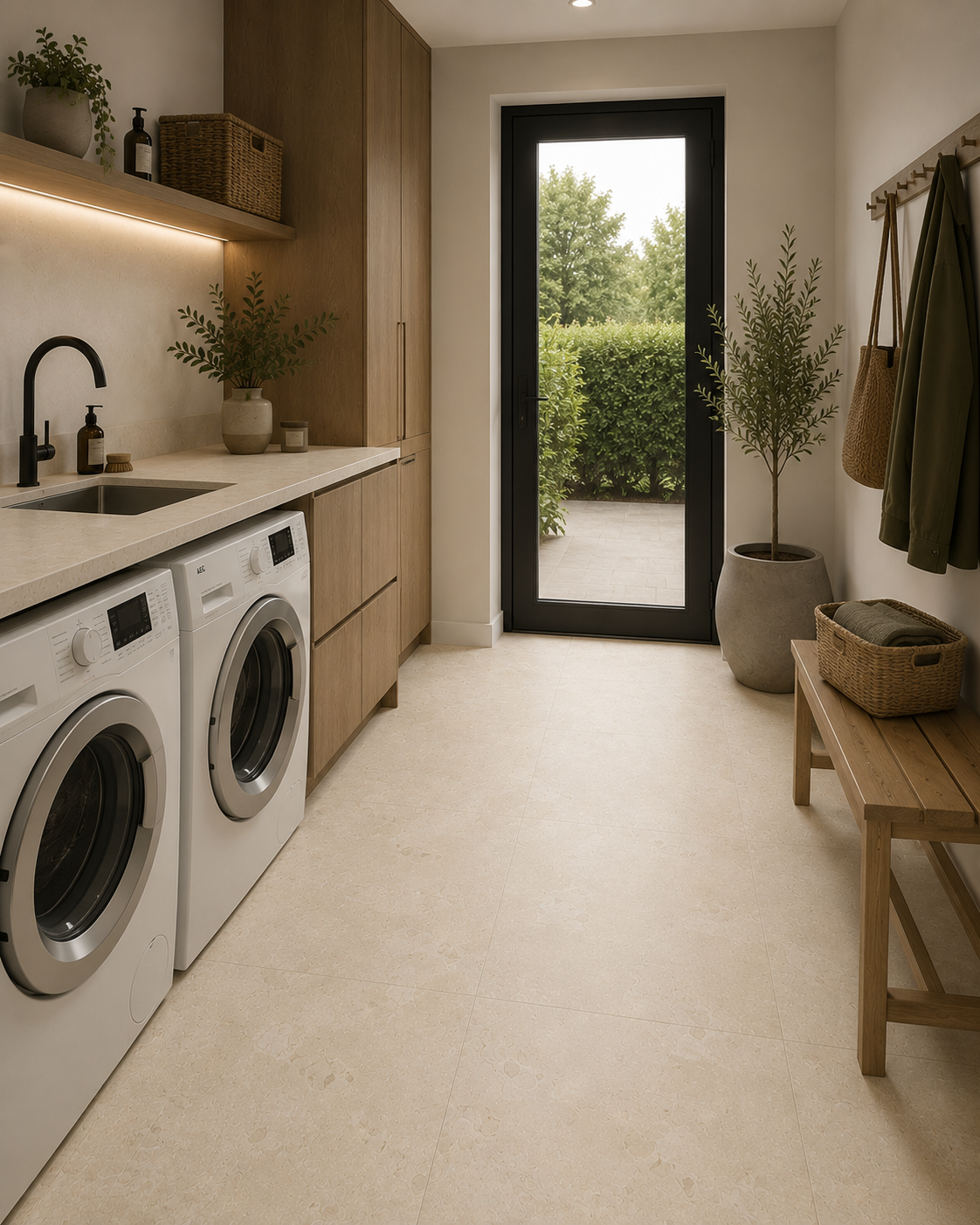 Betonlook Fliser Persia Marfil