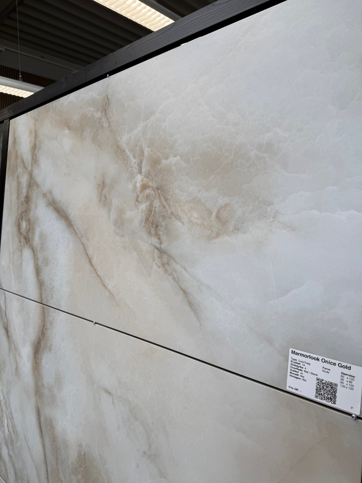 Marmorlook Fliser Onice Gold