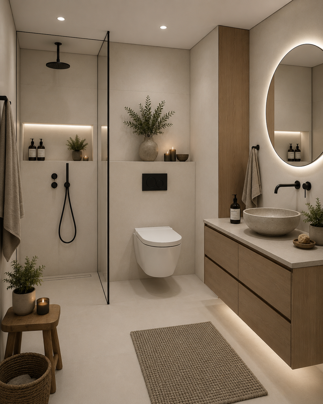 Betonlook Fliser Eco Cream