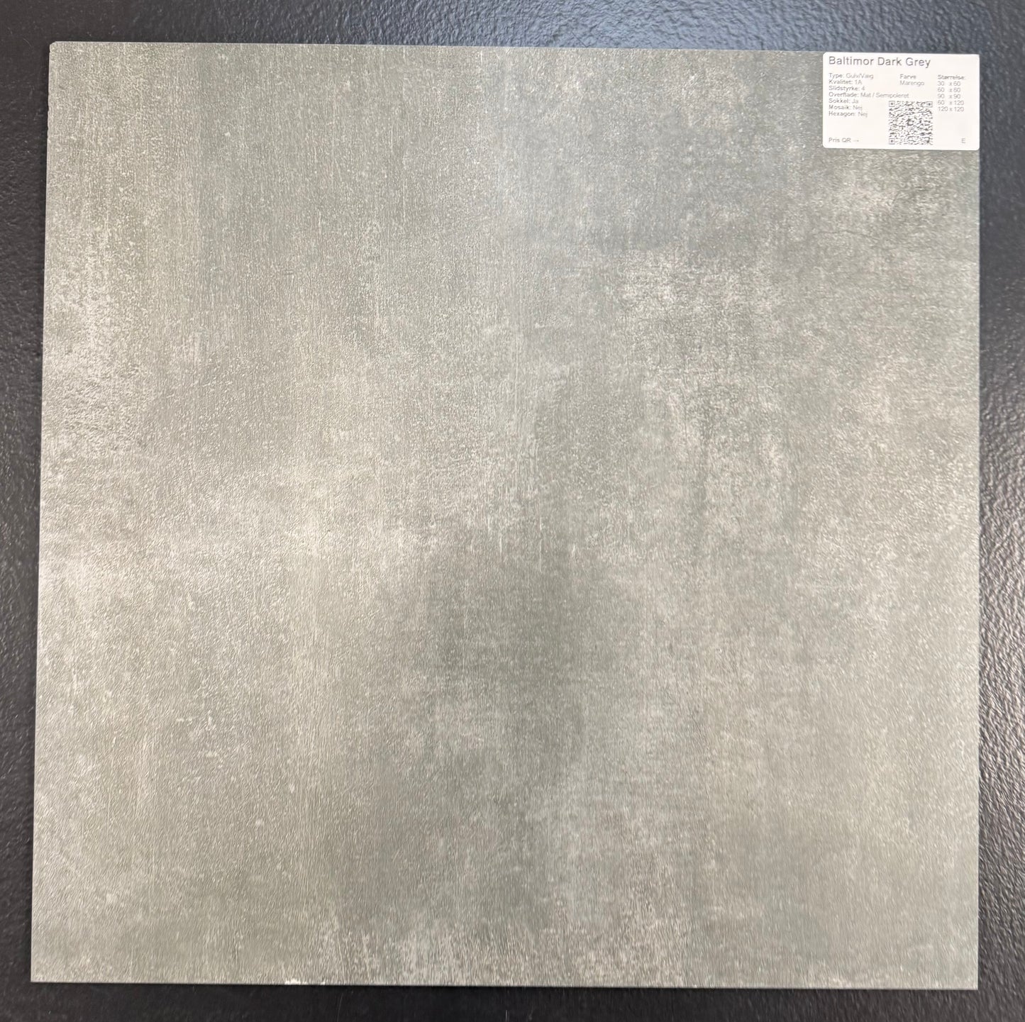 Betonlook Fliser Baltimor Dark Grey