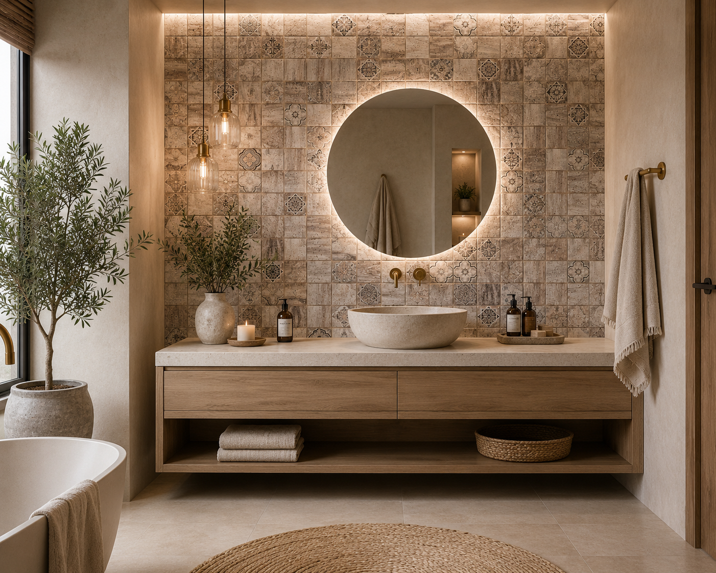 Vægfliser Mosaik Hydra Beige