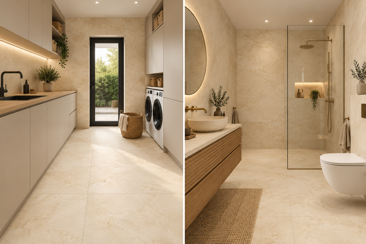 Betonlook Fliser Beige 60x60