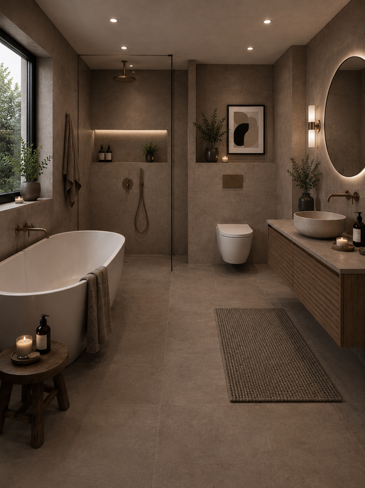 Betonlook Fliser Norwich Taupe