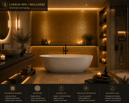 Vægfliser Mosaik Elegance Luxury Gold