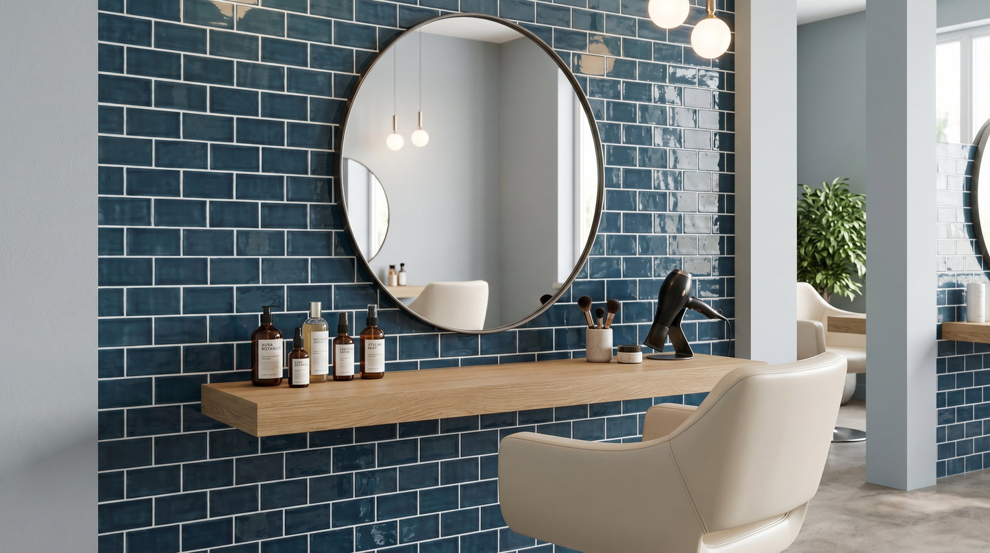 Vægfliser Blue Glossy HM 7,5x15