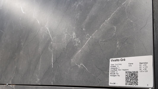 Marmorlook Fliser Vivalto Grå