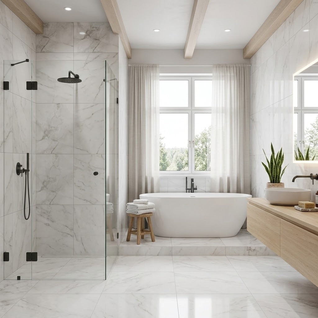 Marmorlook Fliser Onice Pearl