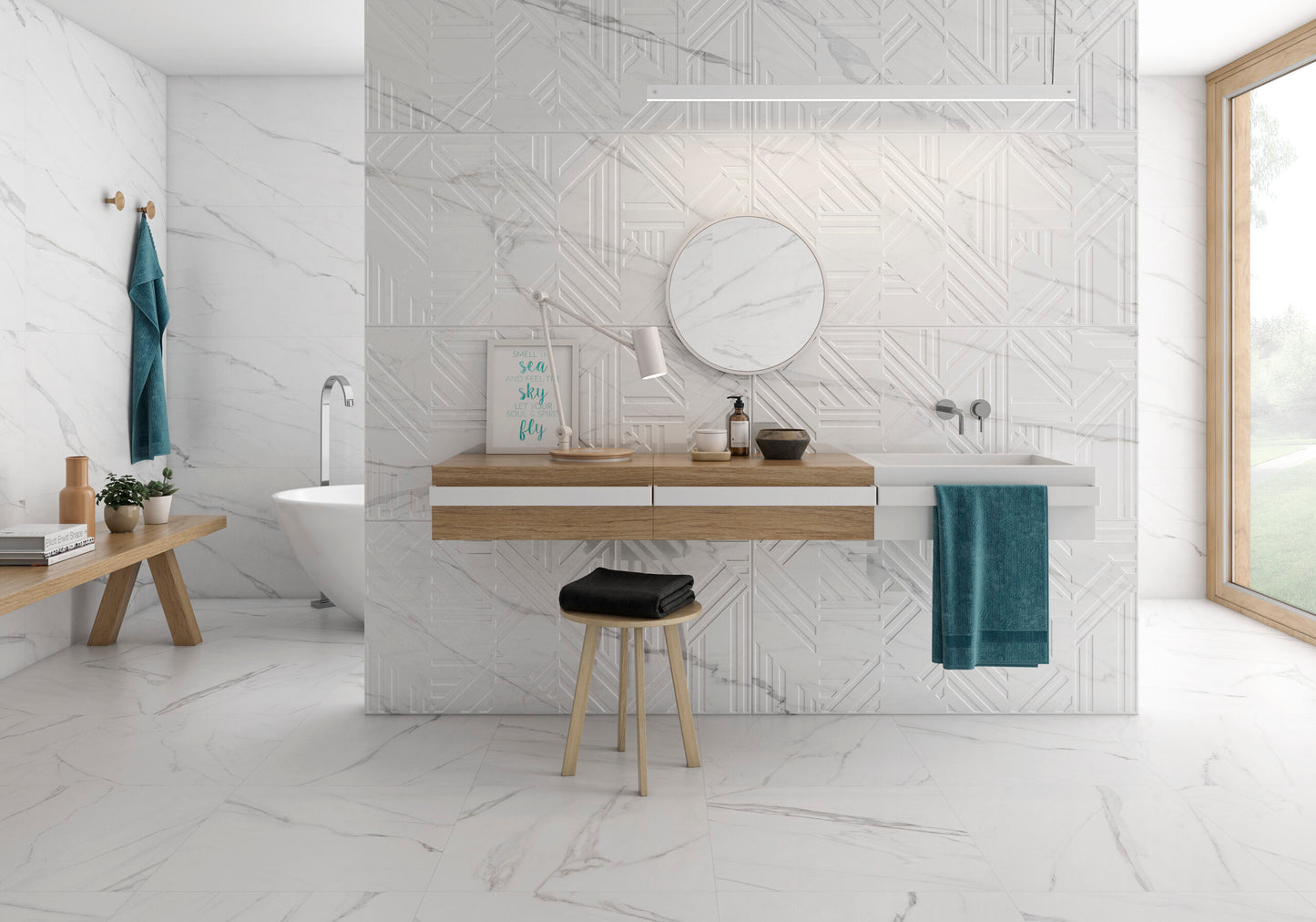 Marmorlook Fliser Naples