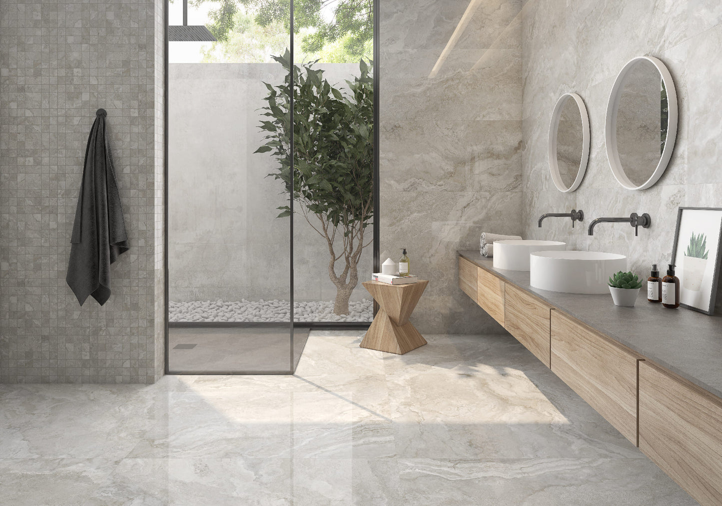 Marmorlook Fliser Sena Perla