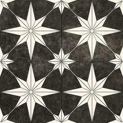 Marokkanske Fliser Star Antic Black N
