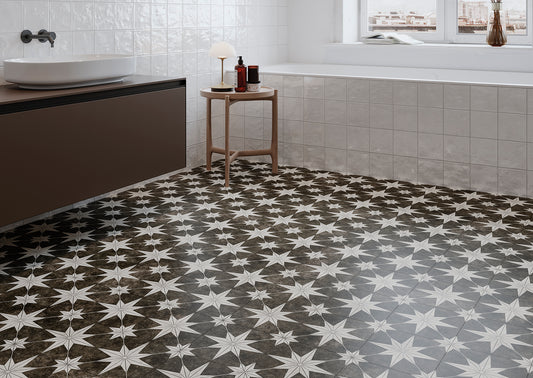 Marokkanske Fliser Star Antic Black N