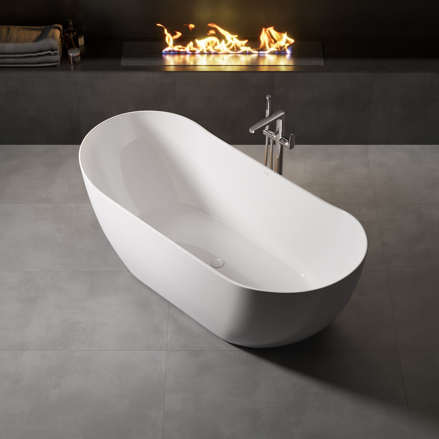 Badekar Fritstående Nordic Oval 180x80