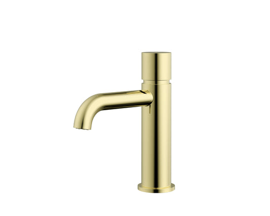 Cassøe One – Blank Messing håndvaskarmatur Inkl. bundventil 187mm