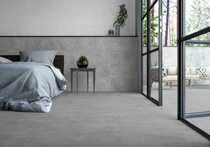 Betonlook Fliser Beton Silver