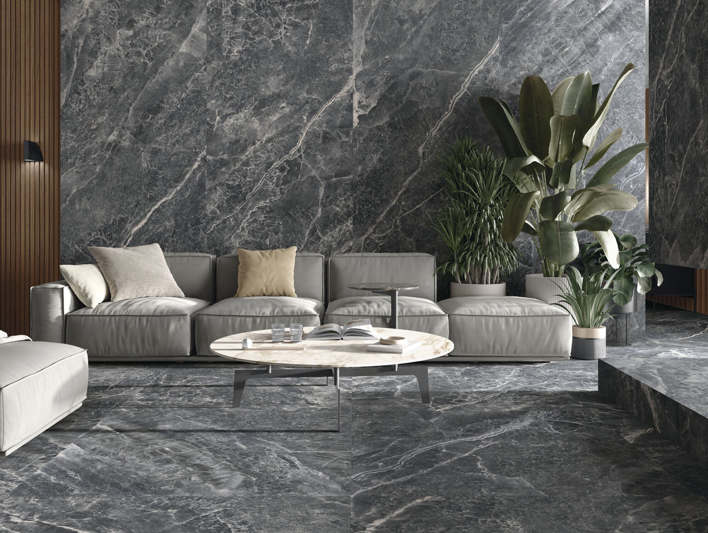 Marmorlook Fliser Electra Black