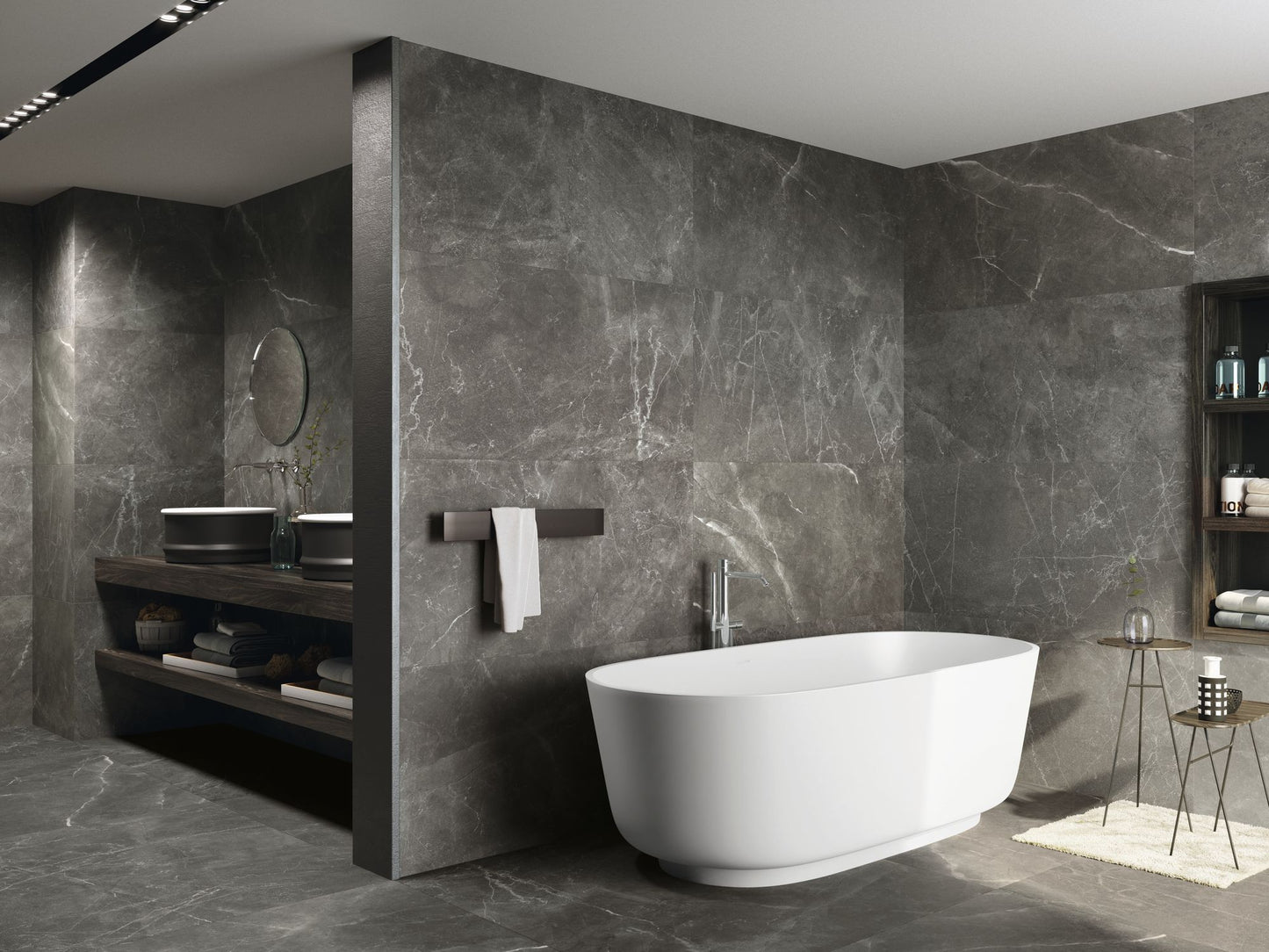 Marmorlook Fliser Bayona Grey