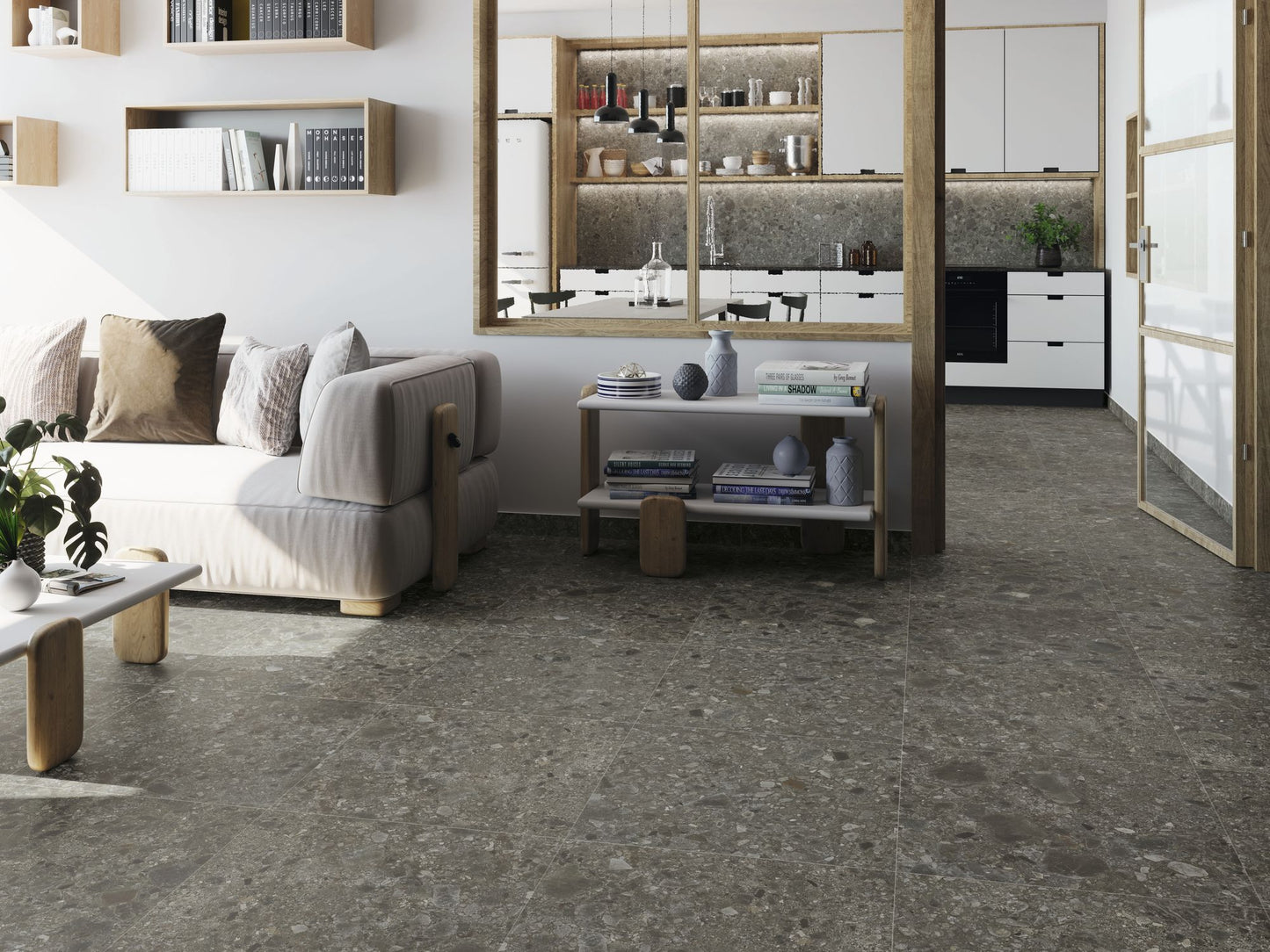 Terrazzo Fliser Hannover Dark Grey
