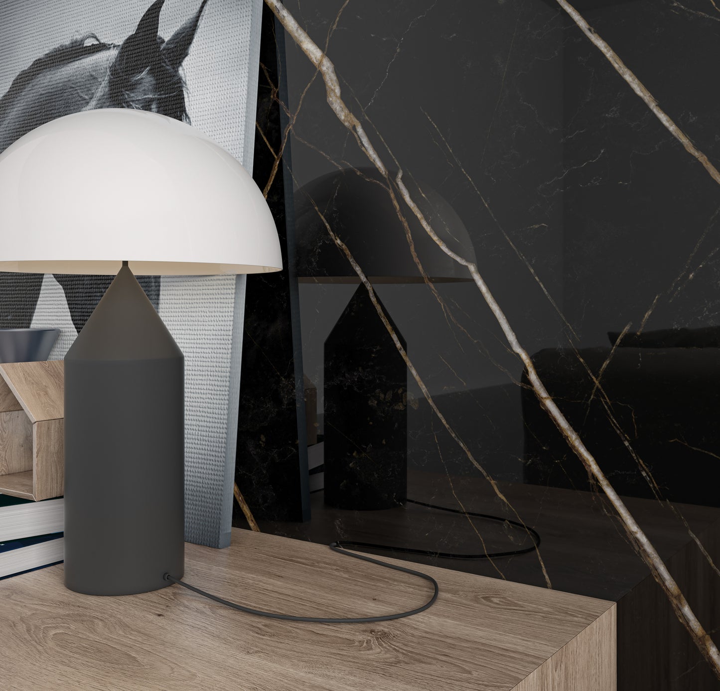 Kalahari Gold Sort Marmor Flise