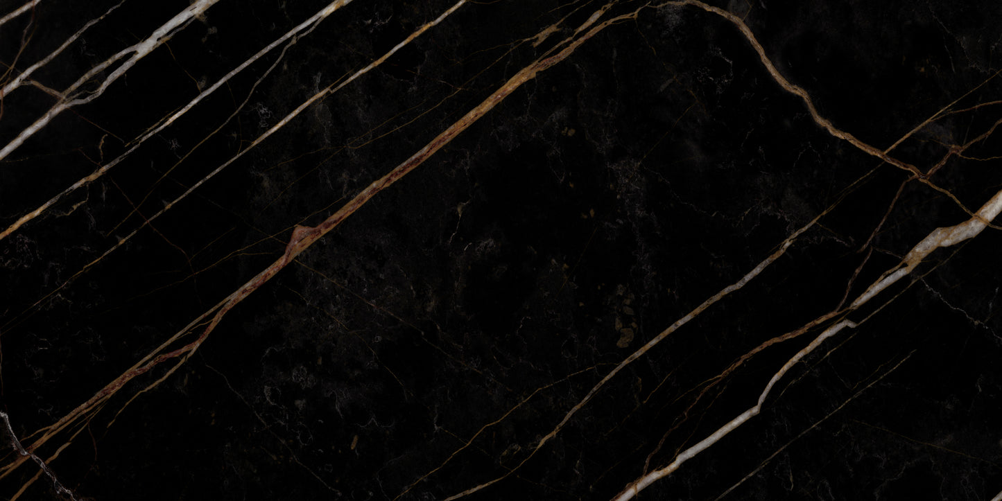 Kalahari Gold Sort Marmor Flise