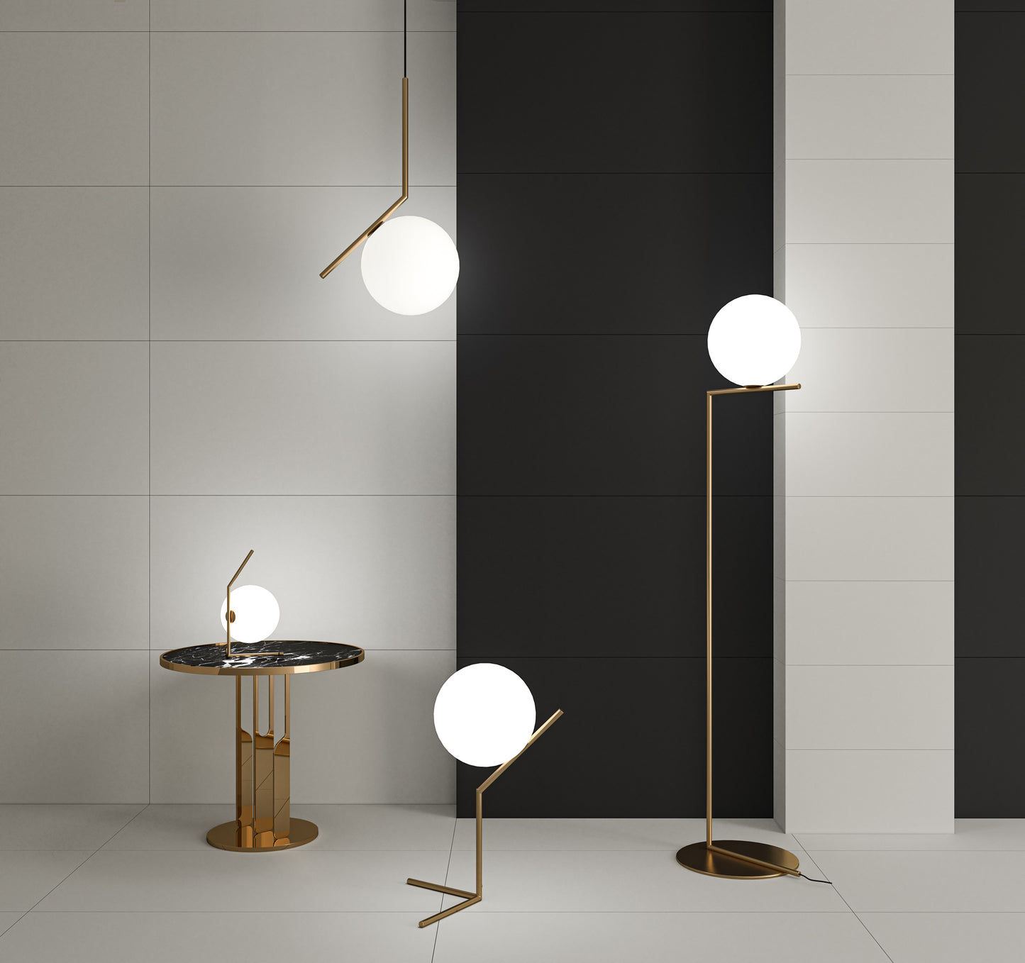 Betonlook Fliser Manley Sort