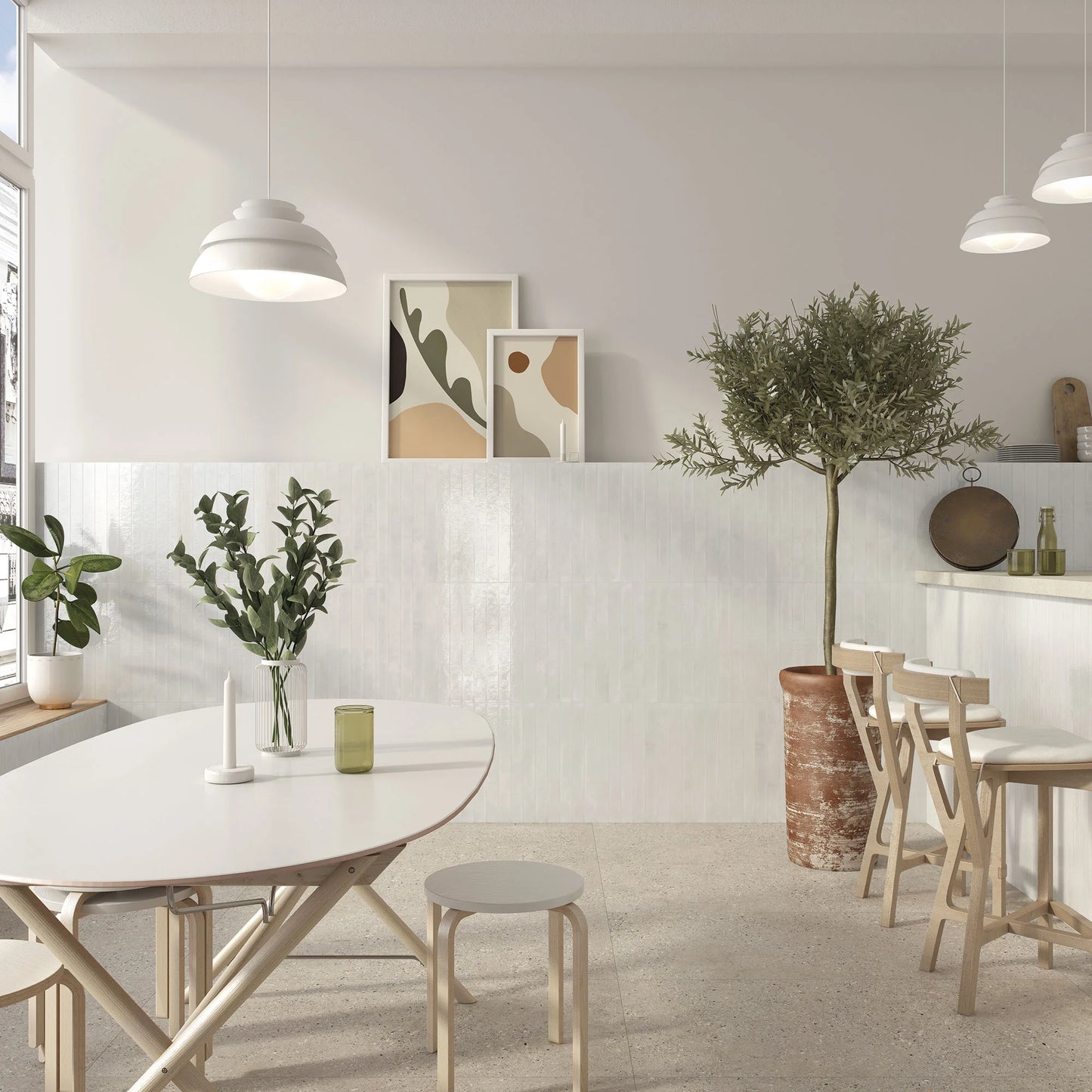 Sildebensfliser Makalu Blanco