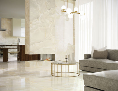 Marmorlook Fliser Onyx Beige